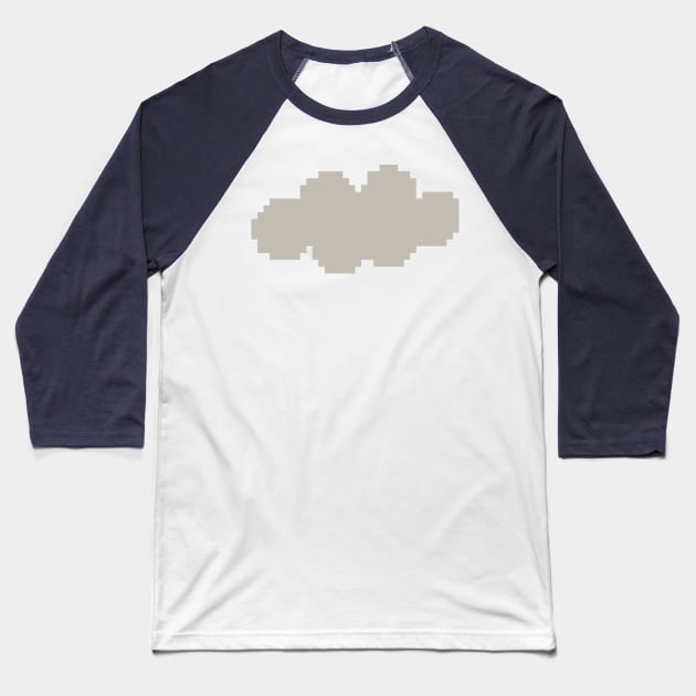 Cloud Pixel Art Baseball T-Shirt by christinegames